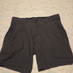 Eddie Bauer Men's Dark Gray Flat Front Shorts